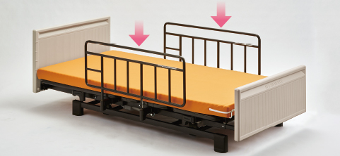 閉塞感を感じさせないサイドレール中央差し