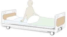 ベッド内蔵型見守りセンサー「iサポート」起き上がりモード