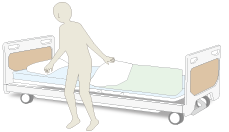 ベッド内蔵型見守りセンサー「iサポート」離床モード