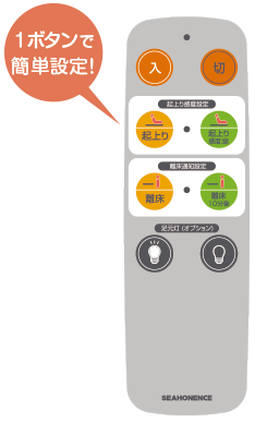 ベッド内蔵型見守りセンサー「iサポート」アラート設定(手元スイッチ)